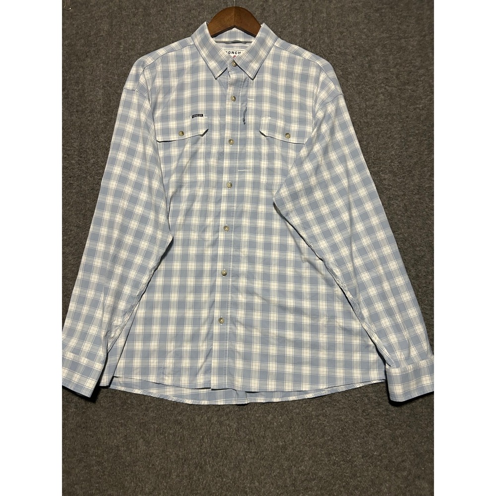 Poncho regular fit magnetic pockets size XL button fishing shirt performance